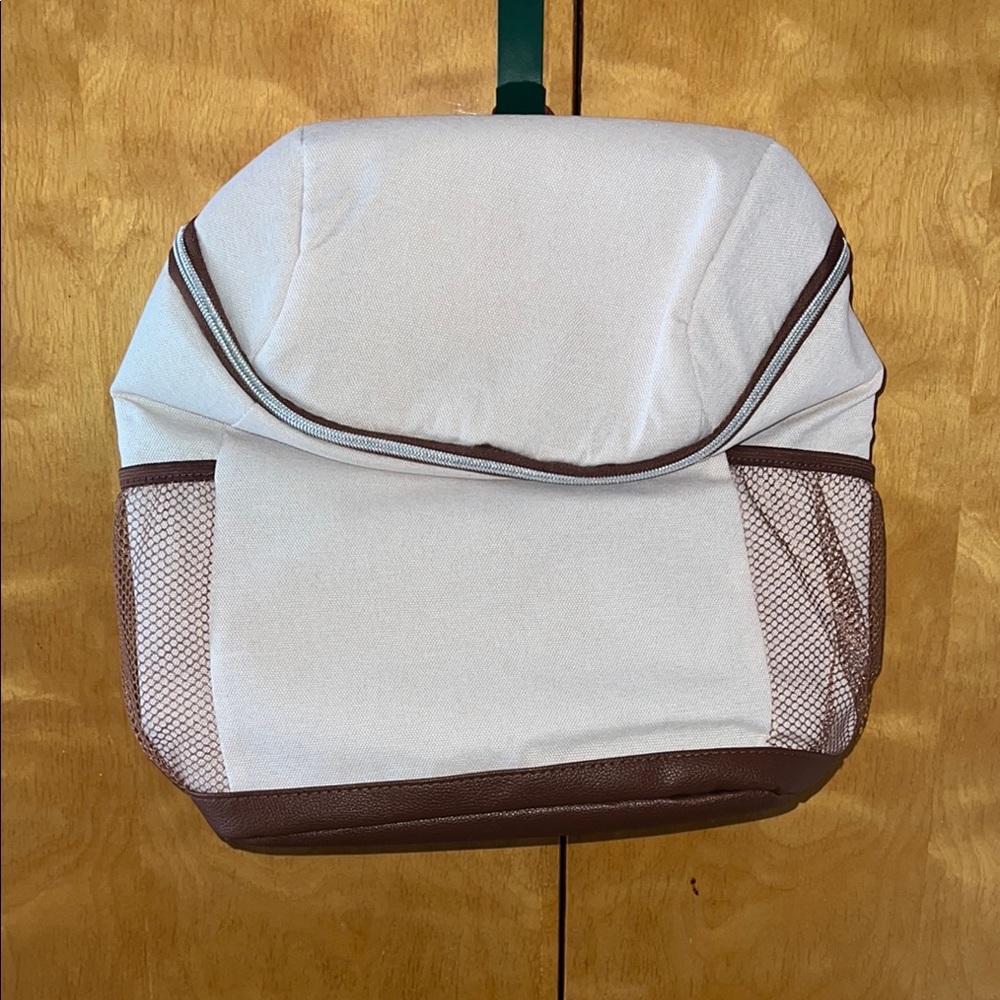 Cream and Brown Backpack